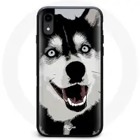MANIACASE Coque Iphone XS max Husky Noir et Blanc