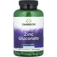 Swanson Health , Zinkglukonat, 50 mg, 250 kapslar