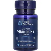 Life Extension , Låg Dosis Vitamin K2 (MK-7), 45 mcg, 90 Softgels