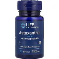 Life Extension , Astaxanthin med fosfolipider, 4 mg, 30 mjuka kapslar