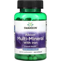 Swanson Health Swanson, Albion Multi-Mineral with Iron, 120 Capsules