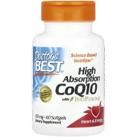 Doctors Best , högupptagligt CoQ10 med BioPerine, 100 mg, 60 mjuka kapslar