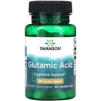 Swanson Health Glutamisk Syra, 500 mg, 60 Veggie Caps