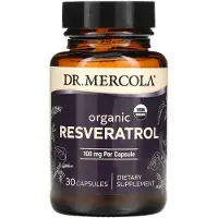 Dr. Mercola , Ekologiskt Resveratrol, 100 mg, 30 Kapslar