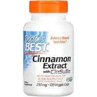 Doctors Best , Kanel extrakt med Cinsulin, 120 vegetariska kapslar (250 mg per kapsel)