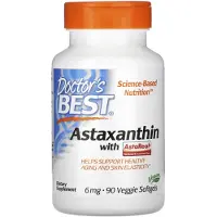 Doctors Best , Astaxanthin med AstaReal, 6 mg, 90 Veggie Softgels