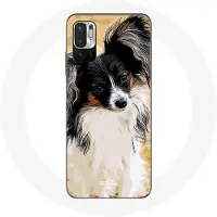 MANIACASE Coque pour Xiaomi Redmi Note 10T 5G Épagneul nain continental papillon Race de chiens