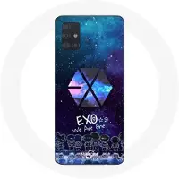 MANIACASE Coque pour Samsung Galaxy A51 5G Exo Groupe K-pop Logo we are one