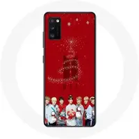 MANIACASE Coque pour Oppo A16 BTS Bangtan Garçons Fond Rouge Cadeau de Noël 2023