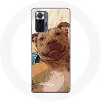 MANIACASE Coque pour Xiaomi Redmi Note 10 Pro American Pit Bull Terrier Marron brun