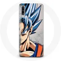 CAPACHEAP Coque pour Samsung Galaxy A50 Anime Dragon Ball Goku Cheveux bleu