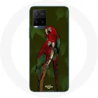 MANIACASE Coque pour Vivo Y21s 2021 / Y21 2021 Pionus Perroquet Rouge