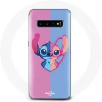 MANIACASE Fodral till Samsung Galaxy S10 Stitch och ängel blå rosa