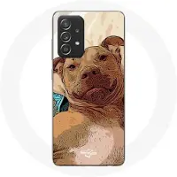MANIACASE Coque pour Samsung Galaxy A52 American Pit Bull Terrier Marron brun