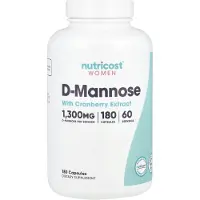 Nutricost , Kvinnor, D-Mannos med Kranbärsextrakt, 180 kapslar