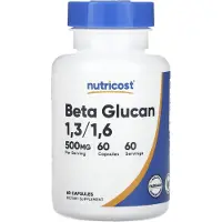 Nutricost , betaglukan 1,3/1,6, 500mg, 60 kapslar
