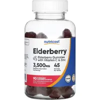 Nutricost Fläderbär, Smaksatta Gummy-godisar, 90 stycken