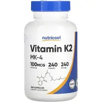 Nutricost , Vitamin K2 MK-4, 100 mcg, 240 Kapslar