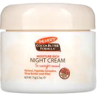 Palmer's , Kakaobutterformel med Vitamin E, Fuktighetsrik nattkräm, 2,7 oz (75 g)