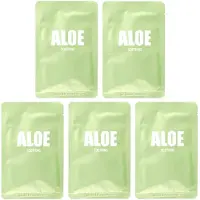 Lapcos , Aloe Soothing Sheet Mask Set, 5 sheets, 33 ml (1.11 fl oz) each
