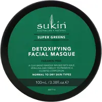 Sukin , Super Greens, Detox Facial Mask, 3.38 fl oz (100 ml)