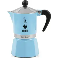 Bialetti Espressokokare Rainbow 3 koppar ljusblå