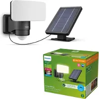 Philips Tylus 929004632401 Solcells-utomhusväggbelysning med rörelsedetektor LED 6 W Svart