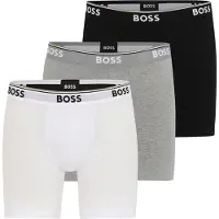 BOSS för män. 50538142 Pack 3 Boxershorts Power vit, grå, svart (L), Hemkläder, Bomull