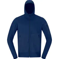 Norrøna - Toppturskläder - Falketind Warm2 Stretch Hood M'S Indigo Night för Unisex - Storlek XL - Marinblå