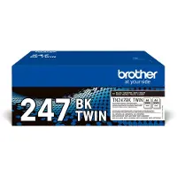 Brother TN-247BK svart toner 2-pack (original)