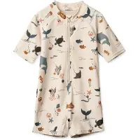 Liewood UV-skydd 'Max' beige / brun / grå / mörkgrön