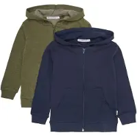 Minymo Cardigan - 2-pack - Dark Olive - - 12 år (152) - Cardigan