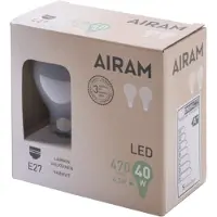 Airam Lampa E27 LED 5W 2700K 470 lumen 2-pack
