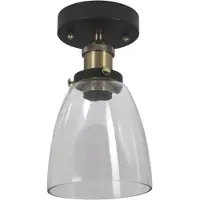 PR Home Kappa Taklampa Svart/mässing Klar 14cm