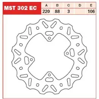 TRW Bromsskiva MST302, 1 Stycke