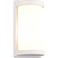 TRIO Leuchten Vägglampa utomhus Puelo, dimbar, Vitt / opal, Aluminium / grå / zink, Utomhusvägglampa