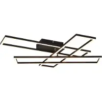 Reality Leuchten LED taklampa Corso, dimbar, Svart, Vardagsrum / matsal, Metall, Modern, LED-taklampa