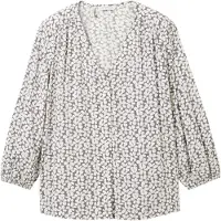 Tom Tailor 1037898 Printed V-neck Blus Med 3/4-ärm