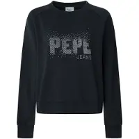 Pepe Jeans för kvinnor. PL581466 Luna sweatshirt svart (XS), Casual, Bomull