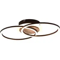 Reality Leuchten LED taklampa Giro, dimbar, Ljust trä, Vardagsrum / matsal, Trä, Modern, LED-taklampa