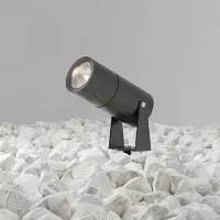 Maytoni LED-markspettspotlight Bern, grafit, Ø5,5cm, 5W, IP65 Bern, Aluminium / grå / zink, Aluminium / grå / zink