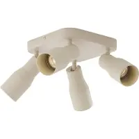 QAZQA Beige GU10 takspotlight 50 mm kvadratisk 4-ljus - Stanley