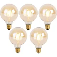 LUEDD Set om 5 st E27 3-stegs dimbara LED-lampor G95 Goldline 5W 530lm 2200K