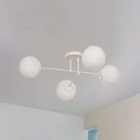 Helam Taklampa Moon , dimbar, Creme / bärnsten, Vardagsrum / matsal, Metall, Taklampa