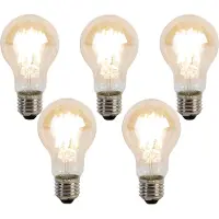 LUEDD Set om 5 st dimbara E27 Kelvin LED-lampor A60 Goldline 8W 806lm 2000-2700K