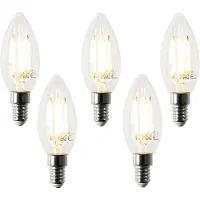 LUEDD Set med 5 smarta E14 LED-lampor B35 4,5W 470 lm 2700K