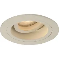 QAZQA Set med 6 moderna infällda spotlights beige GU10 50mm roterbara och lutningsbara - Chuck