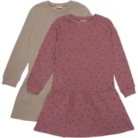 Minymo Klänningar - 2-pack - Apple Smör - - 2 år (92) - Klänning