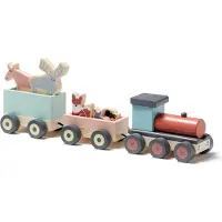 Kids Concept Tåg m. Djur - 44,5 cm - - One Size - Tåg