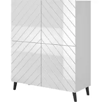 Cama Meble Shelving ABETO 100.5 x 40 x 121.5 cm white/gloss white